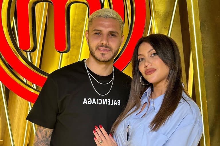 Mauro Icardi acompañó a Wanda Nara en el estreno de MasterChef