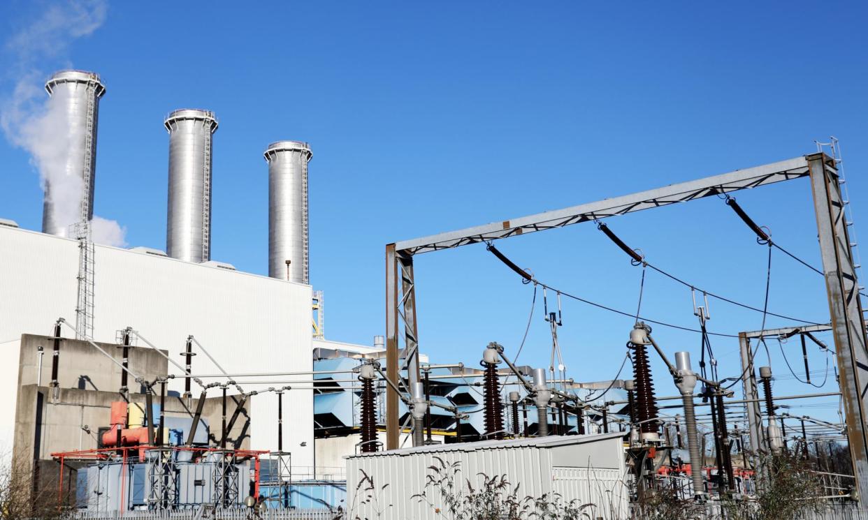 <span>Rye House power station in Hoddesdon, Hertfordshire. Gas provided 32% of Great Britain’s power generation last year.</span><span>Photograph: Xinhua/Rex/Shutterstock</span>