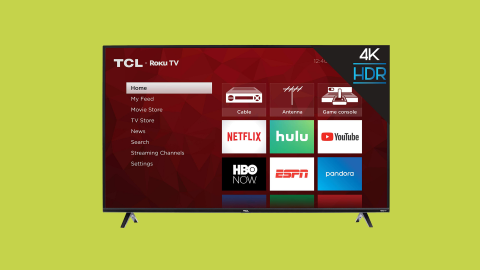 TCL 43-inch TV on green background. (Photo: Walmart)