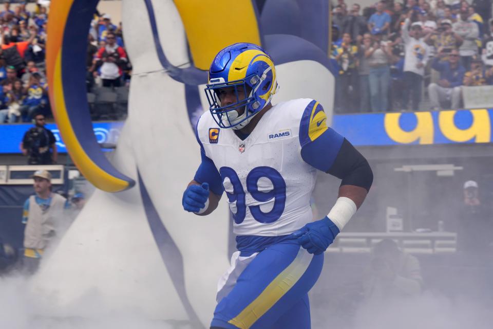 Aaron Donald won three NFL Defensive Player of the Year awards in 10 seasons.