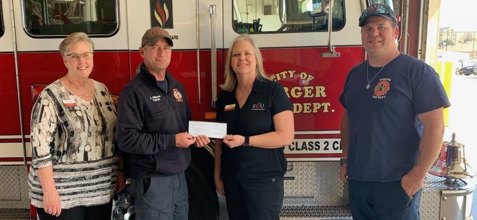 Education Credit Union Foundation (ECU Foundation) announced this week $29,000 in donations to assist organizations in their wildfire relief efforts, including the Borger Volunteer Fire Department.