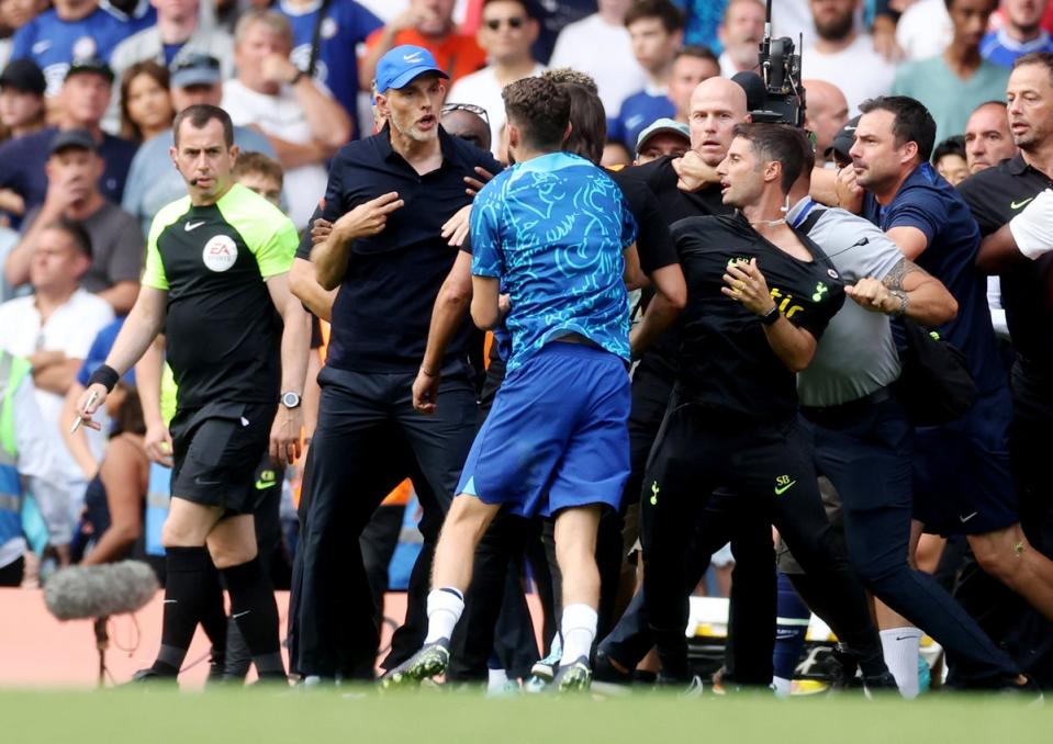 Antonio Conte and Thomas Tuchel almost came to blows after the full-time whistle (Action Images via Reuters)