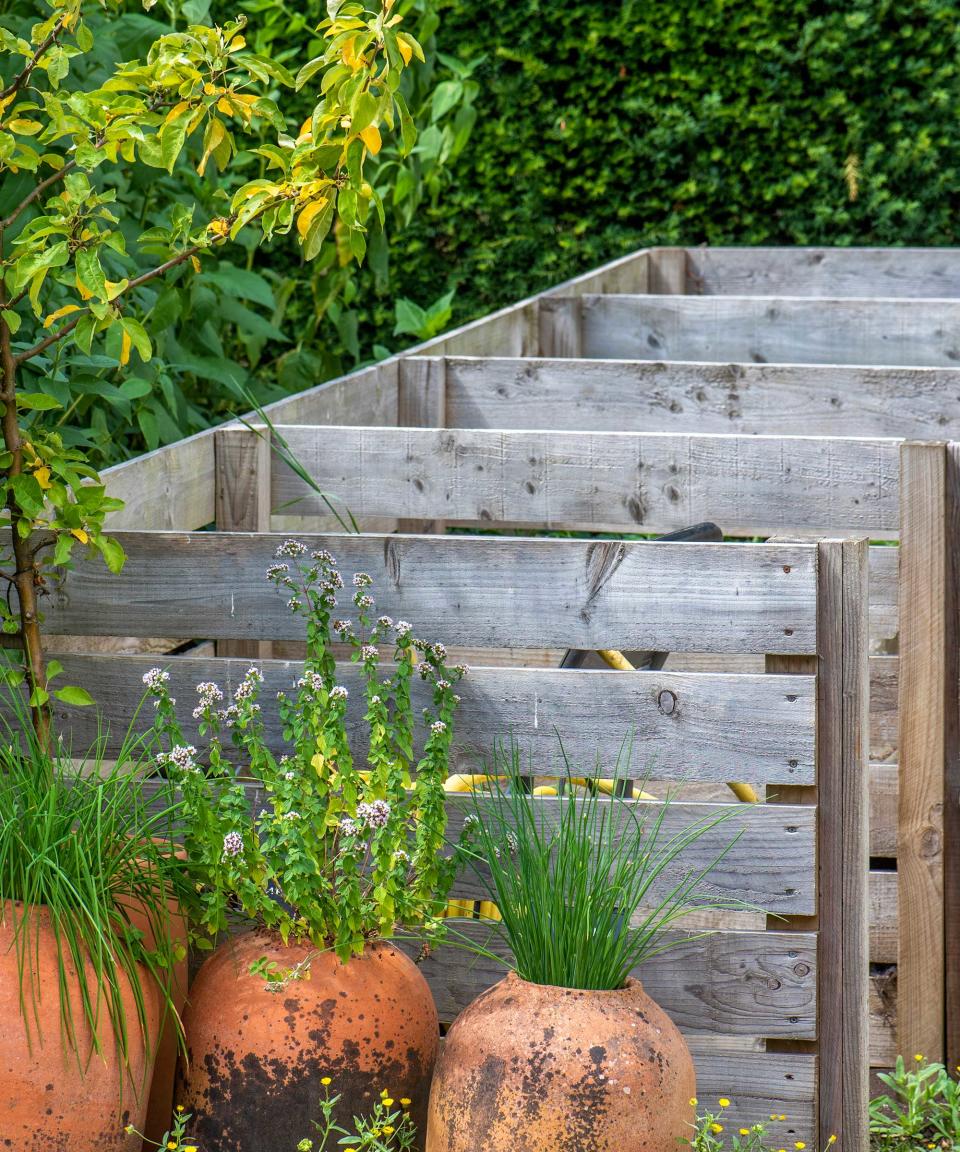 wooden compost bins