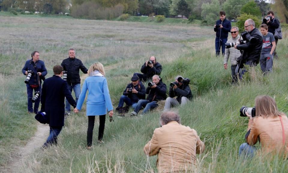 ‘Les Macrons’ take a walk in the countryside near Le Touquet.