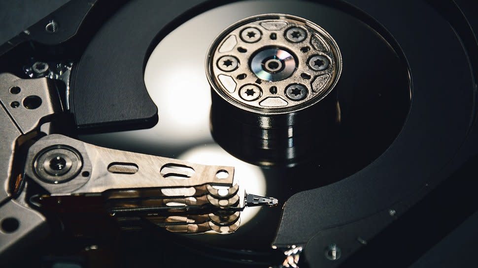  Close up of a harddrive 