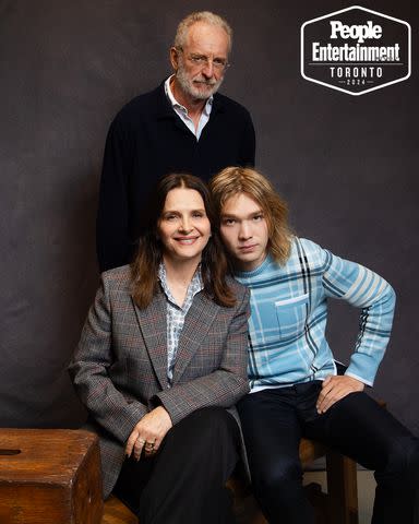 <p>Ben Trivett/Shutterstock</p> Umberto Pasolini (top), Juliette Binoche, Charlie Plummer (The Return) photographed in the PEOPLE, EW and Shutterstock Toronto International Film Festival 2024 Portrait Studio on September 8, 2024 in Toronto, Ontario, Canada.