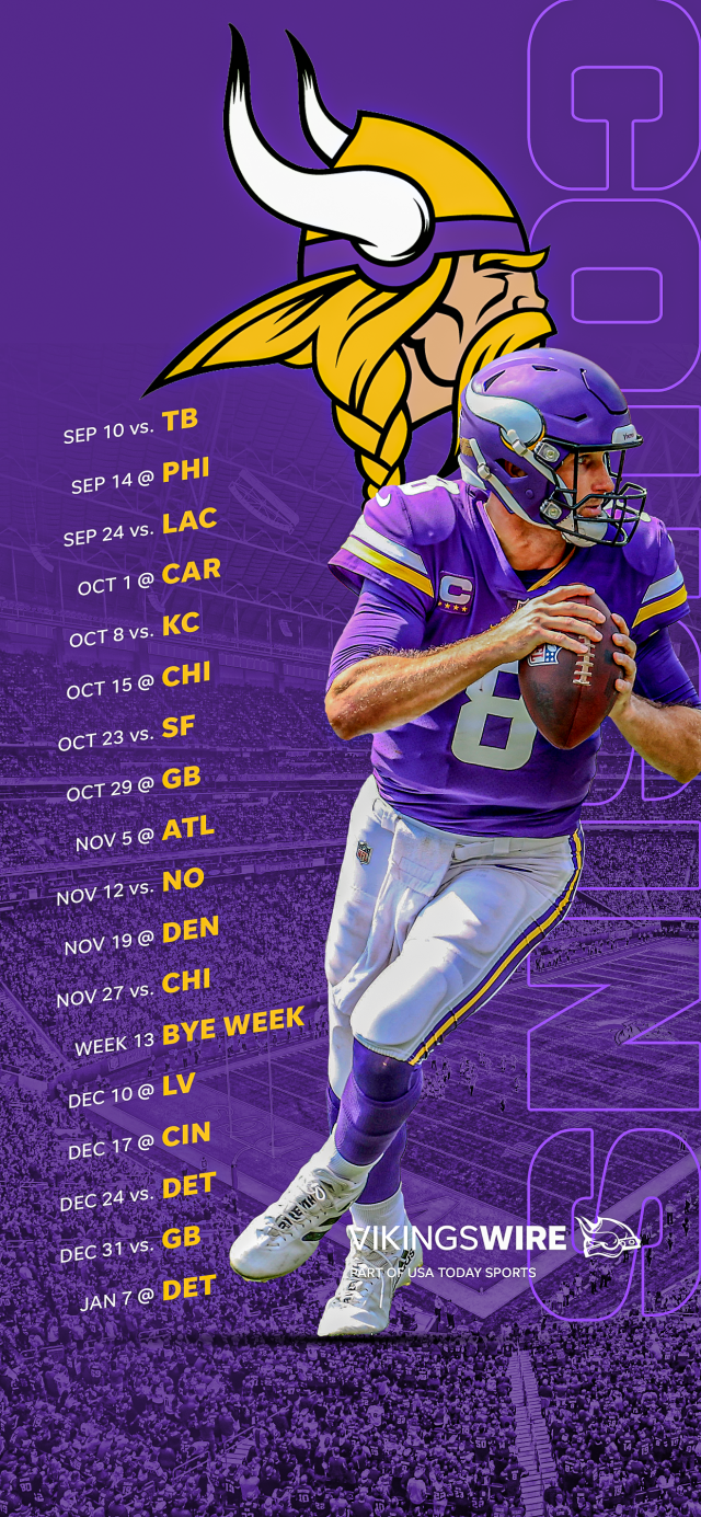 Get your downloadable Vikings' 2023 schedule wallpaper