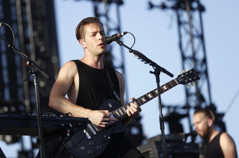 Thom Powers of The Naked and Famous performs at the Coachella Valley Music and Arts Festival in Indio