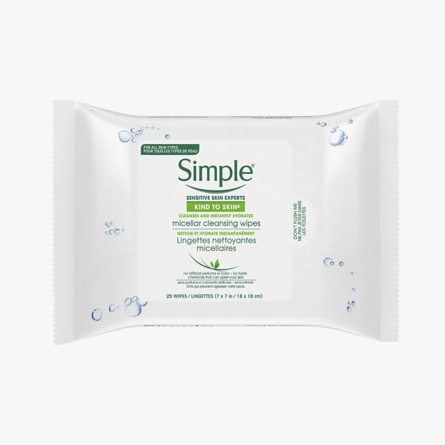 Simple Kind to Skin Micellar Makeup Remover Wipes, $5
Buy it now