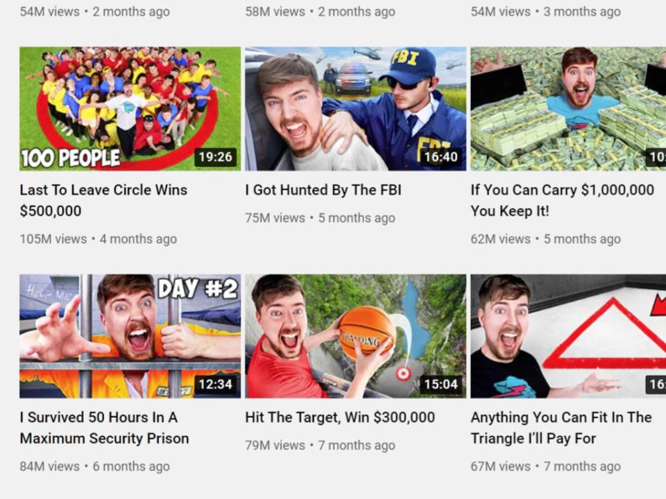 MrBeast has mastered the art of the arresting preview image (MrBeast/YouTube)