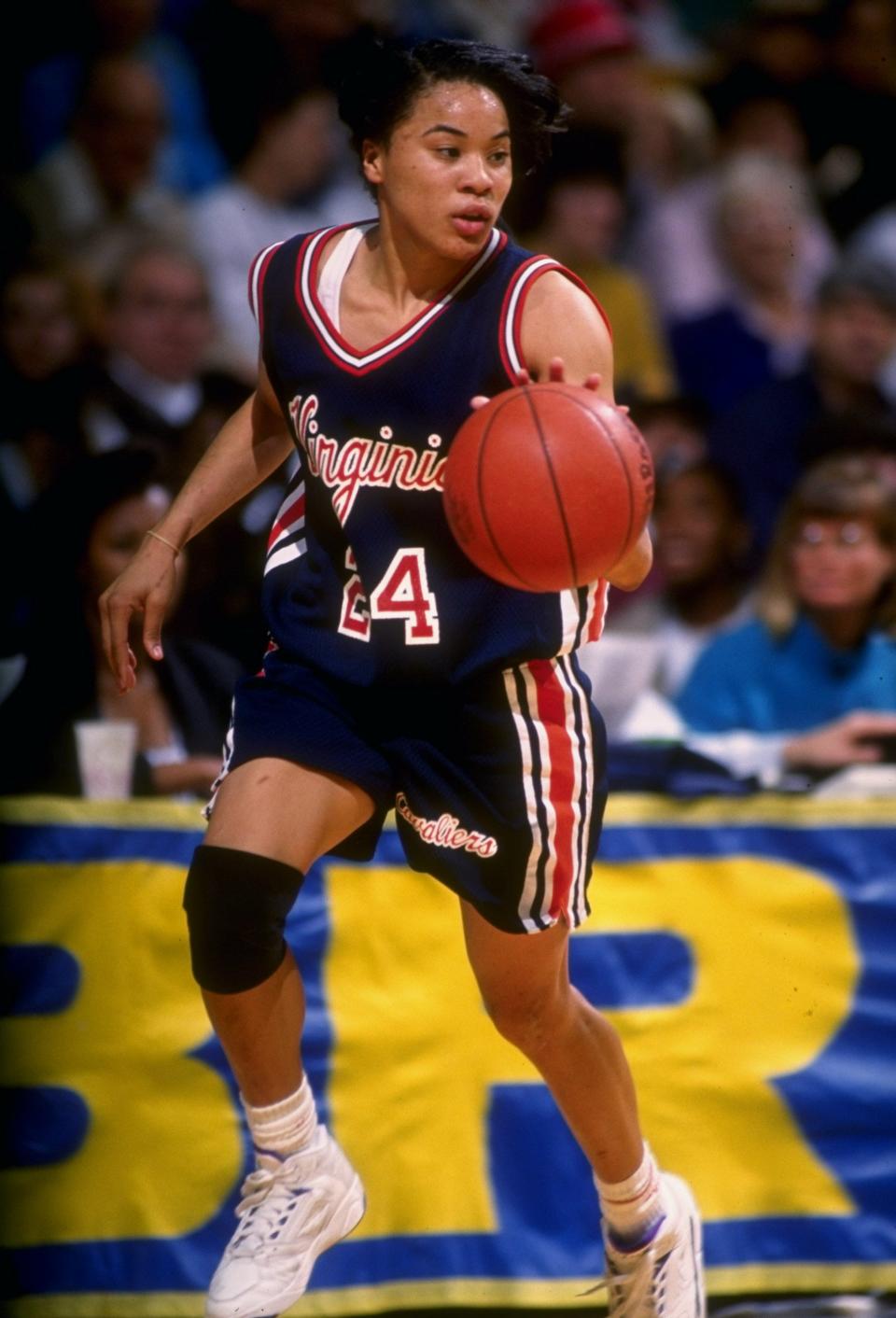 Dawn Staley, shown during a Virginia Cavaliers game on Dec. 28, 1991.