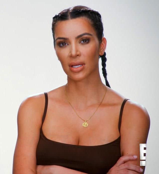Kim wasn't happy when she saw photos of her behind while on vacation. Source: E!