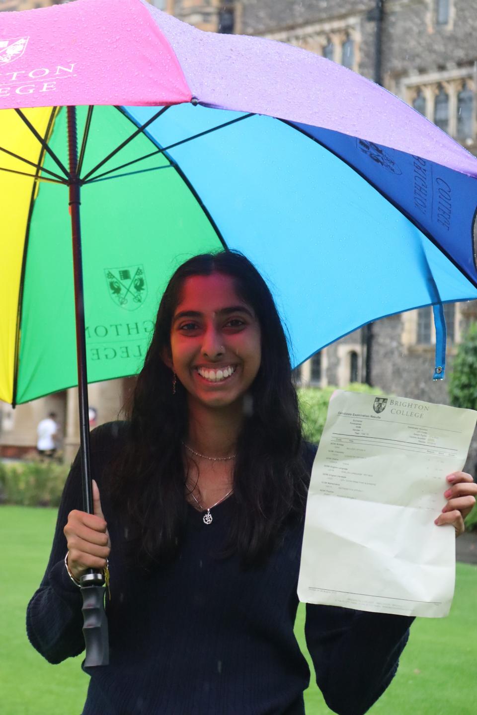 Sri battled cancer as she took her exams (Brighton College/PA)