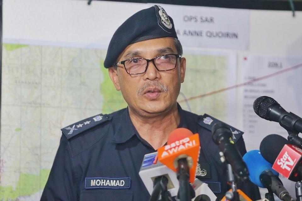 Negri Sembilan police chief Datuk Mohamad Mat Yusop speaks during a press conference on missing Irish teen Nora Anne Quoirin in Seremban August 8, 2019. — Picture by Ahmad Zamzahuri