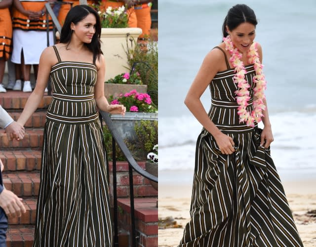 Martin Grant Striped Maxi Dress