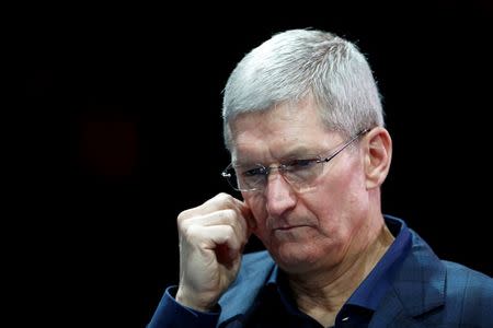 Apple CEO Tim Cook speaks at the WSJD Live conference in Laguna Beach, California October 27, 2014. REUTERS/Lucy Nicholson