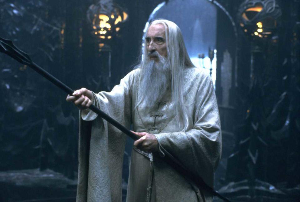 Christopher Lee in The Lord of the Rings- The Two Towers (2002).