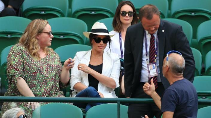 Meghan Markle's security asked fans to stop taking photos of her at Wimbledon earlier this month. 