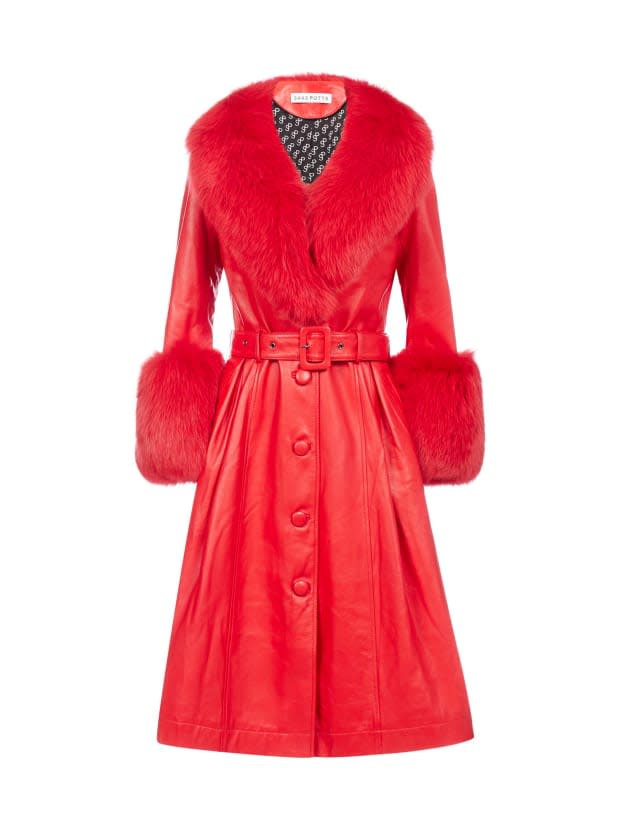 <p>Saks Potts Fox-Fur Trimmed Lambskin Coat, $1,747, <a href="https://rstyle.me/+mpPbuOtYizpo0v7RiTmX5A" rel="nofollow noopener" target="_blank" data-ylk="slk:available here;elm:context_link;itc:0;sec:content-canvas" class="link ">available here</a>. </p>