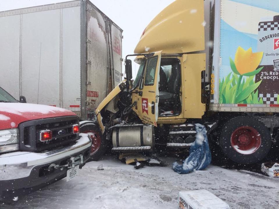 A crash left one dead after 19 cars crashed on Interstate 80 in Iowa, near Grinnell.
