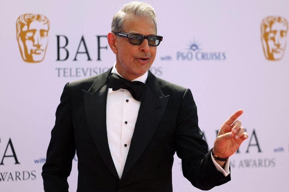 Jeff Goldblum poses on the red carpet at the 2024 BAFTA Television Awards in London, Britain, May 12, 2024.