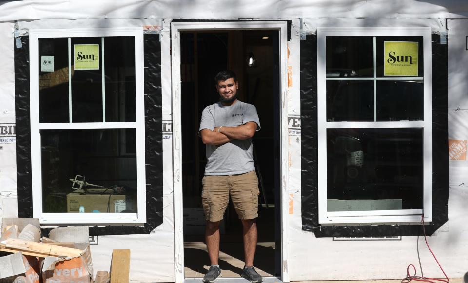 Camilo Rebolledo is converting a two-car garage in his backyard into a standalone living space for his mother. 
Aug. 29, 2023