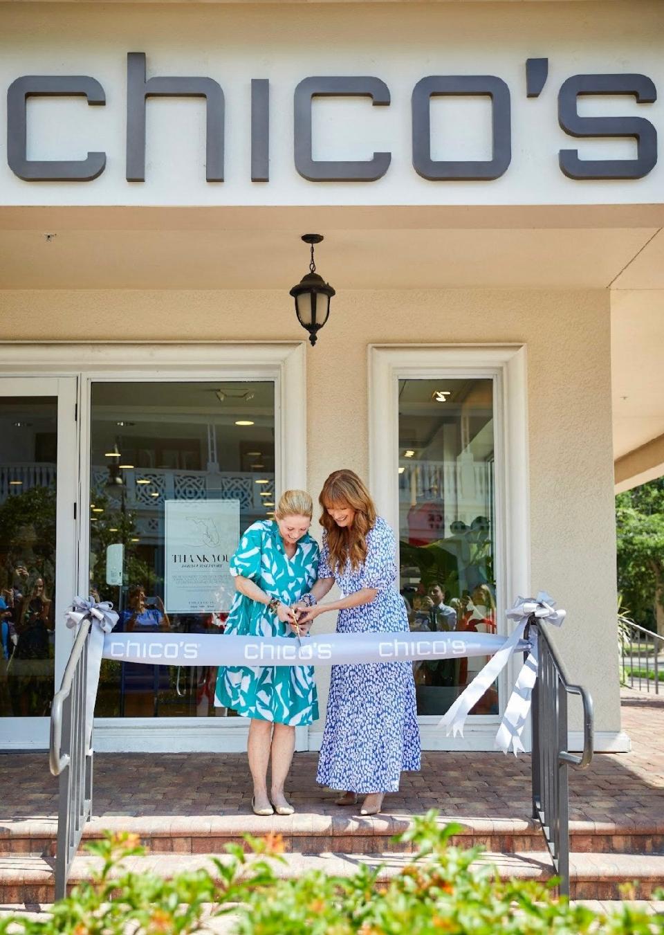 Film and television actress Jane Seymour attended the June 2, 2023, ribbon-cutting and VIP open house at Chico's, which reopened following Hurricane Ian that struck Southwest Florida on Sept. 28, 2022. The storm damaged Chico's and many businesses along Fifth Avenue South in downtown Naples. (Photo by Kristy Horst)