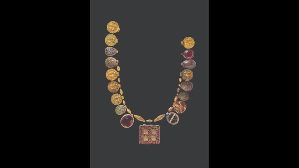 The necklace is approximately 1,300 years old, according to experts.