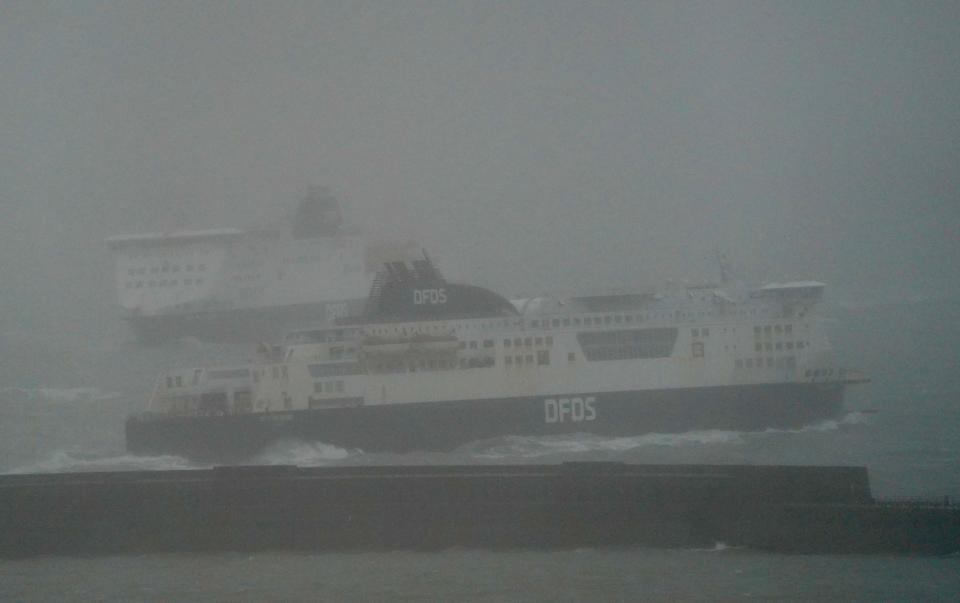 The major ferry port faces heavy rain (PA)