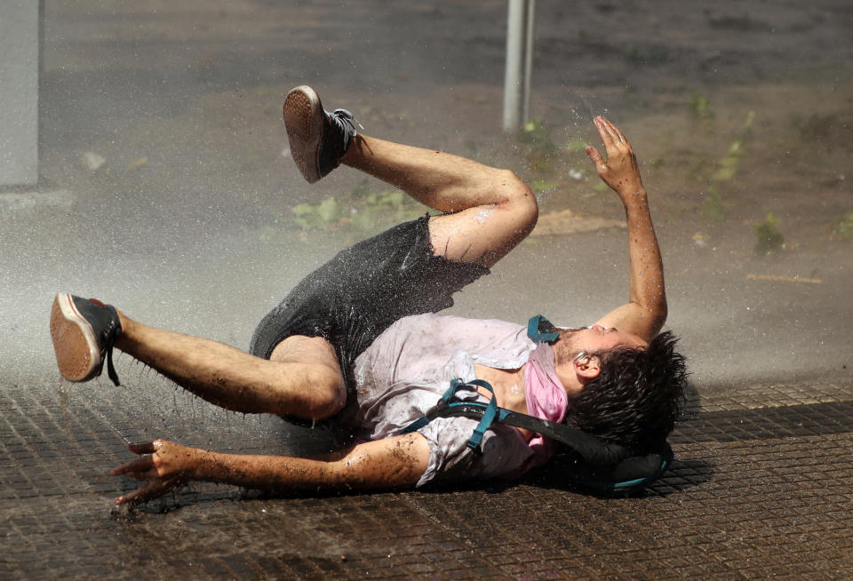 A demonstrator in Chile