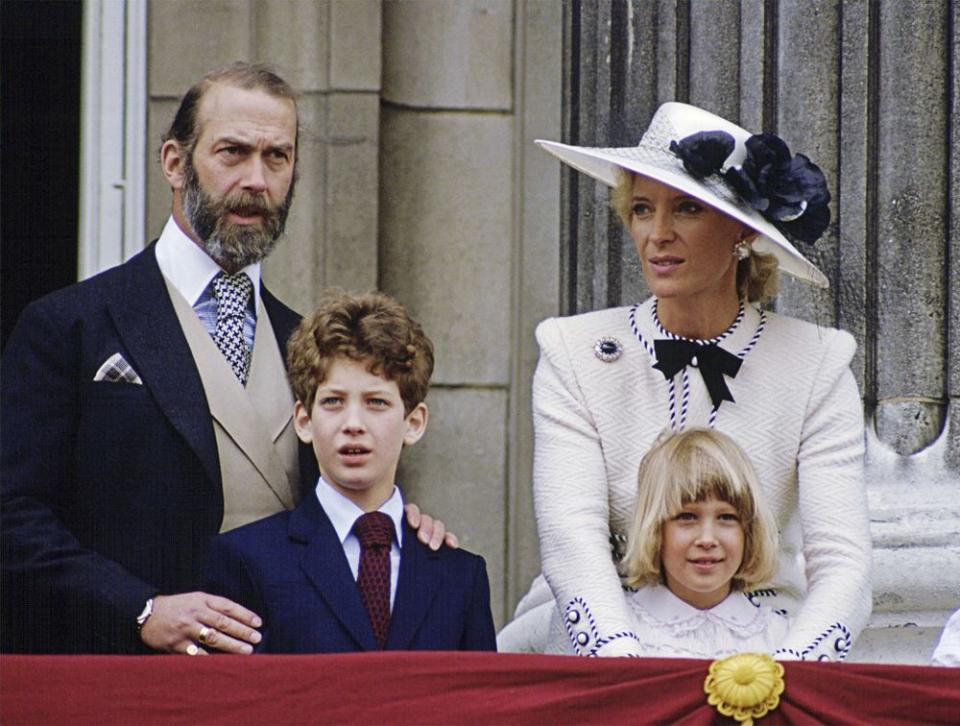 Prince Michael Of Kent, Lord Frederick Windsor, Lady Gabriella Windsor And Princess Michael Of Kent at 1988 Trooping the Colour