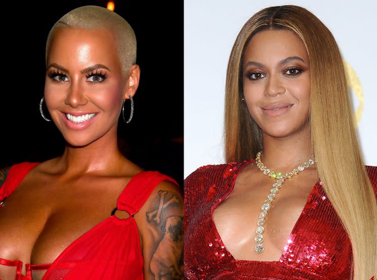 Amber Rose takes aim at Beyoncé on Twitter. (Photo: Getty Images)