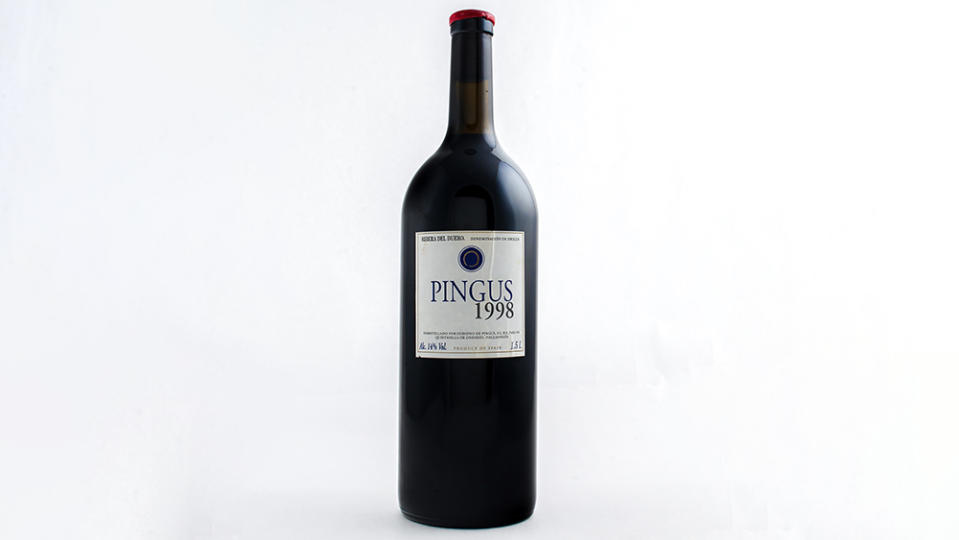 A bottle of Pingus wine