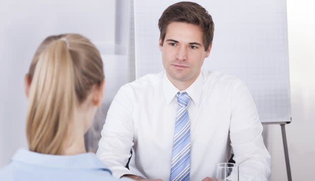 Businessman Conducting Interview