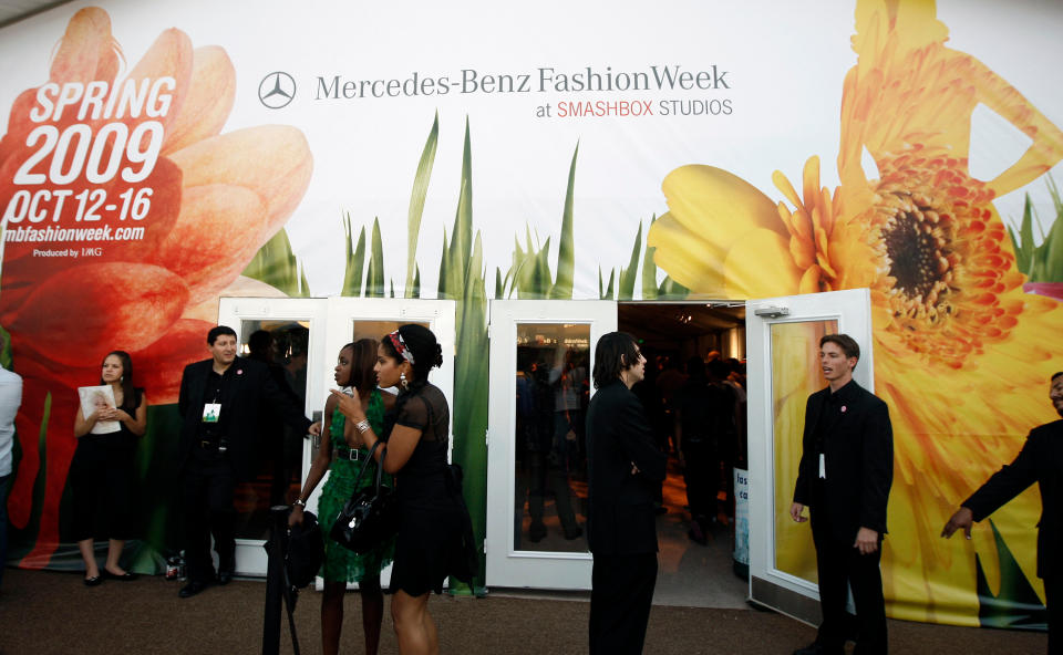 A general view of the front of Smashbox Studios during Mercedes-Benz fashion week in Culver City, Calif. onLos Angeles Fashion Week, Culver City, USA