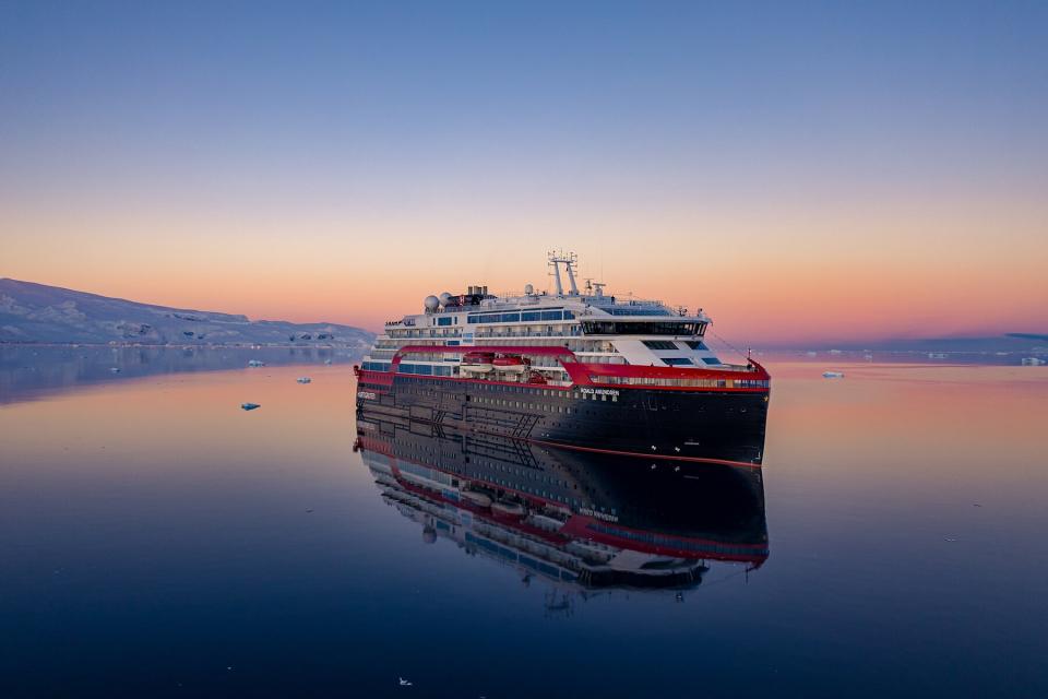 Exterior of the MS Roald Amundsen Antarktis