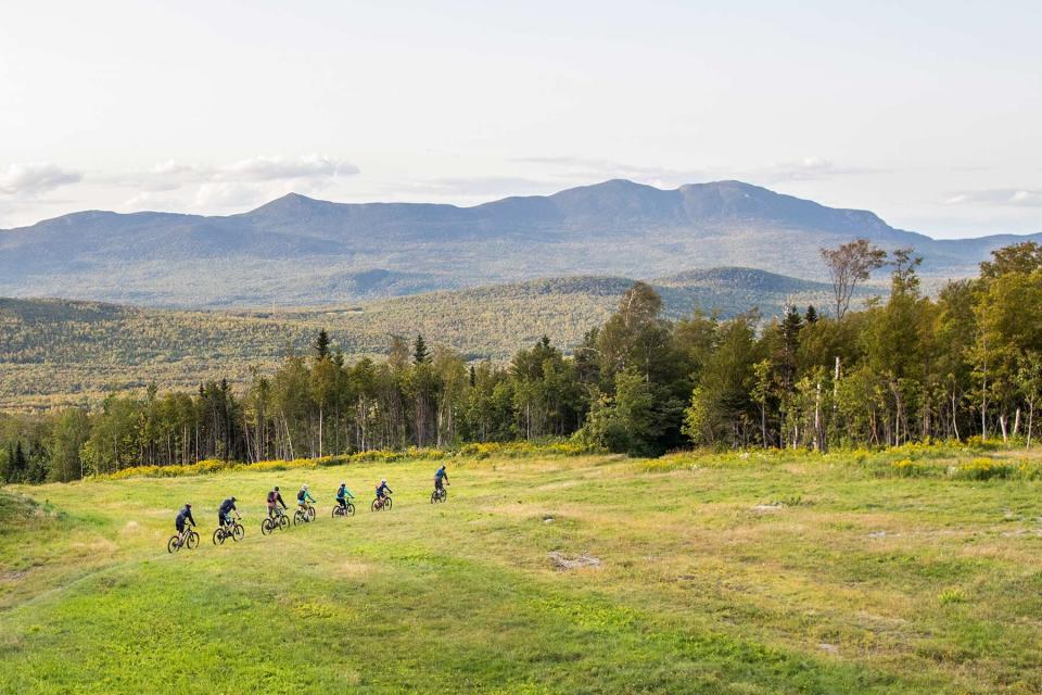 Mountain biking at Sugarloaf Mountain in Maine