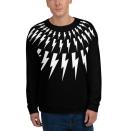 <p><strong>M Designs Crafts</strong></p><p>mdesignscrafts.com</p><p><strong>$54.00</strong></p><p><a href="https://www.mdesignscrafts.com/products/the-david-rose-unisex-sweatshirt" rel="nofollow noopener" target="_blank" data-ylk="slk:Shop Now;elm:context_link;itc:0;sec:content-canvas" class="link ">Shop Now</a></p><p>Let's be real, <em>all</em> of David's signature black and white lewks are iconic... but the lighting bolt has gotta be at the top of the list. It's also versatile as hell, and therefore a perfect gift for anyone and everyone. </p>