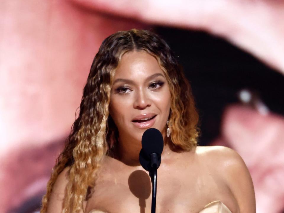 Beyoncé pictured at the 2023 Grammys (Getty Images for The Recording A)