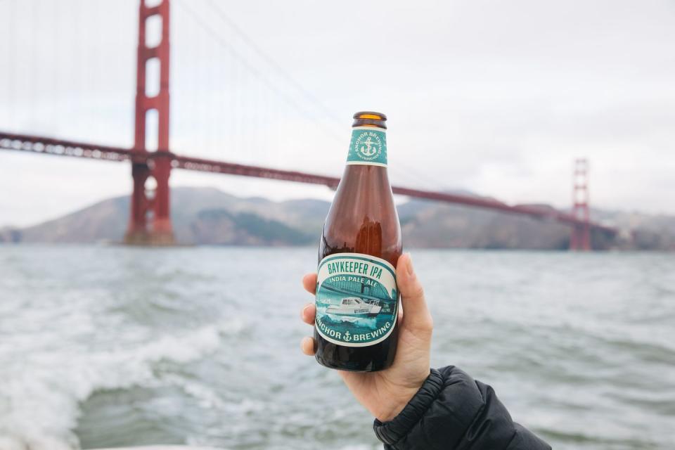 <p>This crisp, dry California IPA is <a href="https://www.anchorbrewing.com/beer/baykeeper_ipa" rel="nofollow noopener" target="_blank" data-ylk="slk:Anchor Brewing Company's;elm:context_link;itc:0;sec:content-canvas" class="link ">Anchor Brewing Company's</a> way of saying thank you to the <a href="https://baykeeper.org/" rel="nofollow noopener" target="_blank" data-ylk="slk:San Francisco Baykeeper,;elm:context_link;itc:0;sec:content-canvas" class="link ">San Francisco Baykeeper,</a> an environmental advocacy group, as they celebrate their 30th year of protecting the San Francisco Bay. Mosaic, Cascade, and Amarillo Cryo hops give this beer its "delicate bitterness."</p>