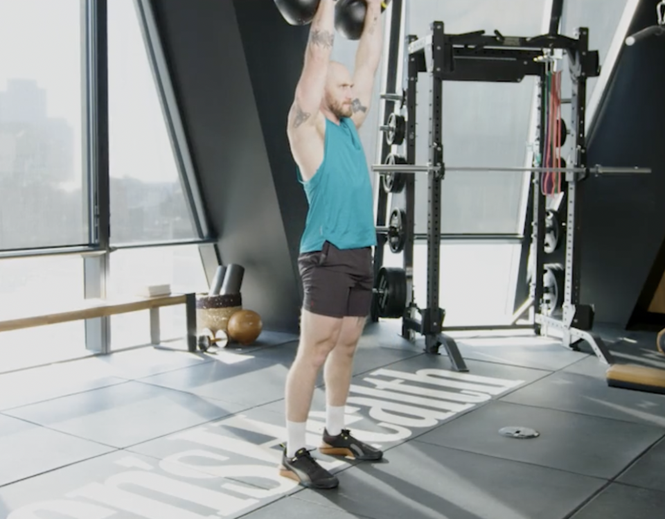 a person working out in a gym