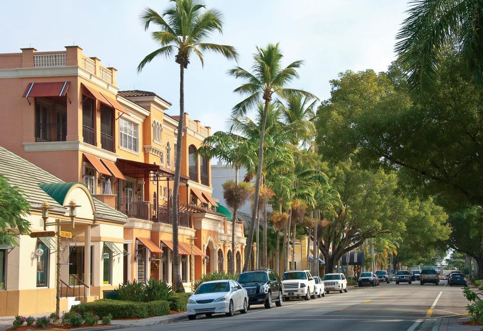 Old Naples The palm-graced streetscape of 5th Avenue South