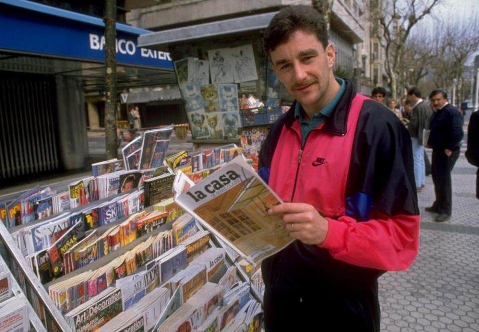 John Aldridge in February 1990, months after becoming the first foreign player to sign for Real Sociedad.