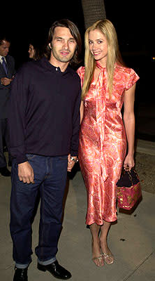 Olivier Martinez and Mira Sorvino at the Beverly Hills premiere of Miramax Zoe's Amelie