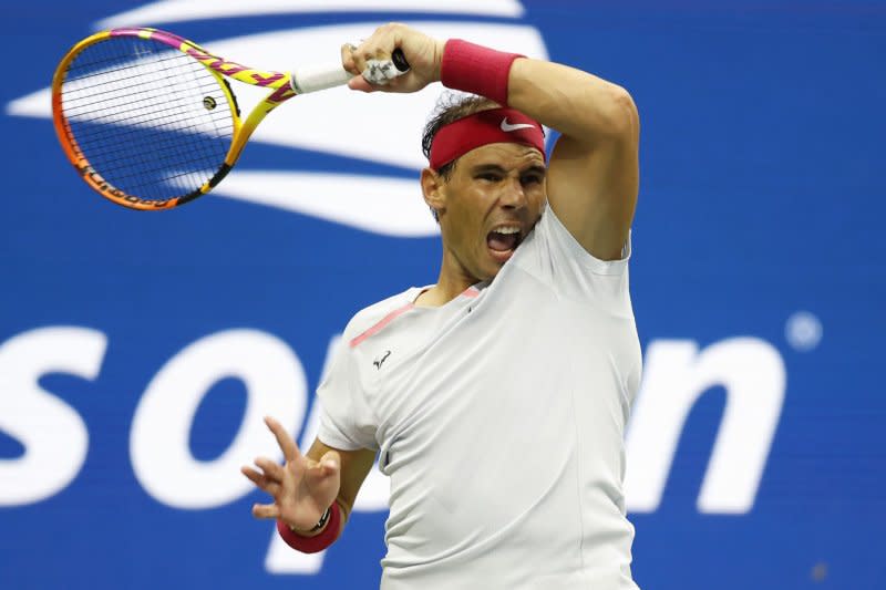 Spaniard Rafael Nadal missed the majority of the 2023 season because of a hip injury. File Photo by John Angelillo/UPI