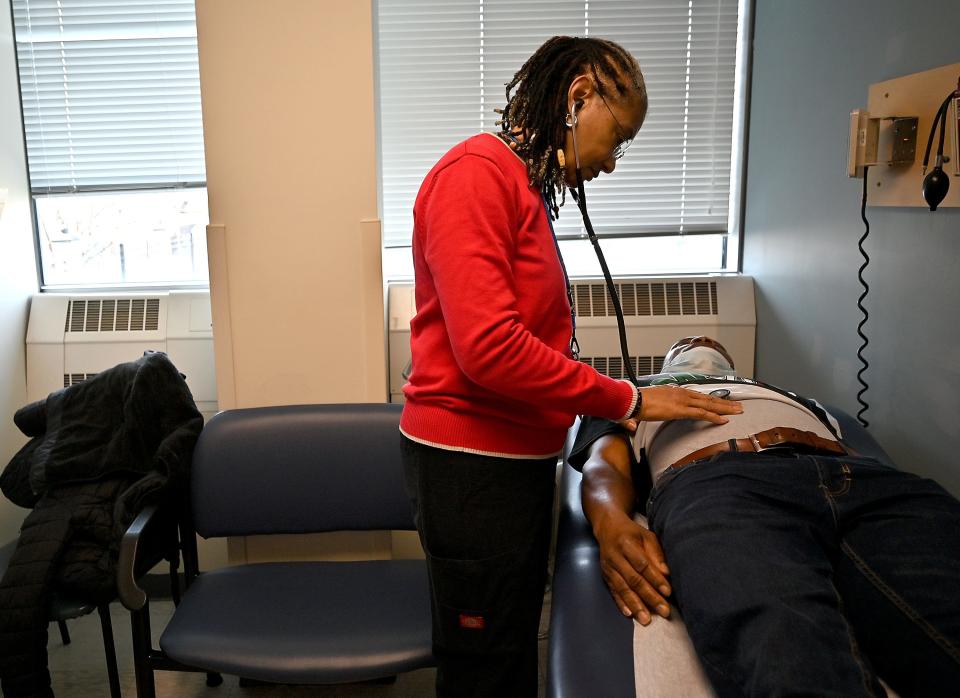 Chareese Allen is a nurse at Family Health Center. Thirteen years ago, working as a Boston EMT, she rushed to the Boston Marathon finish line to help the injured.