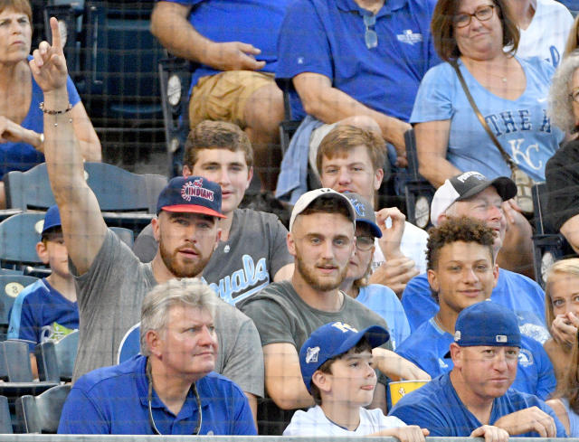 LOOK: Chiefs brass taking in Royals opening day