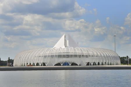 The exterior of Florida Polytechnic University's Innovation, Science and Technology building (IST) is pictured in Lakeland, Florida in this undated handout photo provided by Florida Polytechnic University and obtained by Reuters August 22, 2014. REUTERS/Florida Polytechnic University/Handout via Reuters