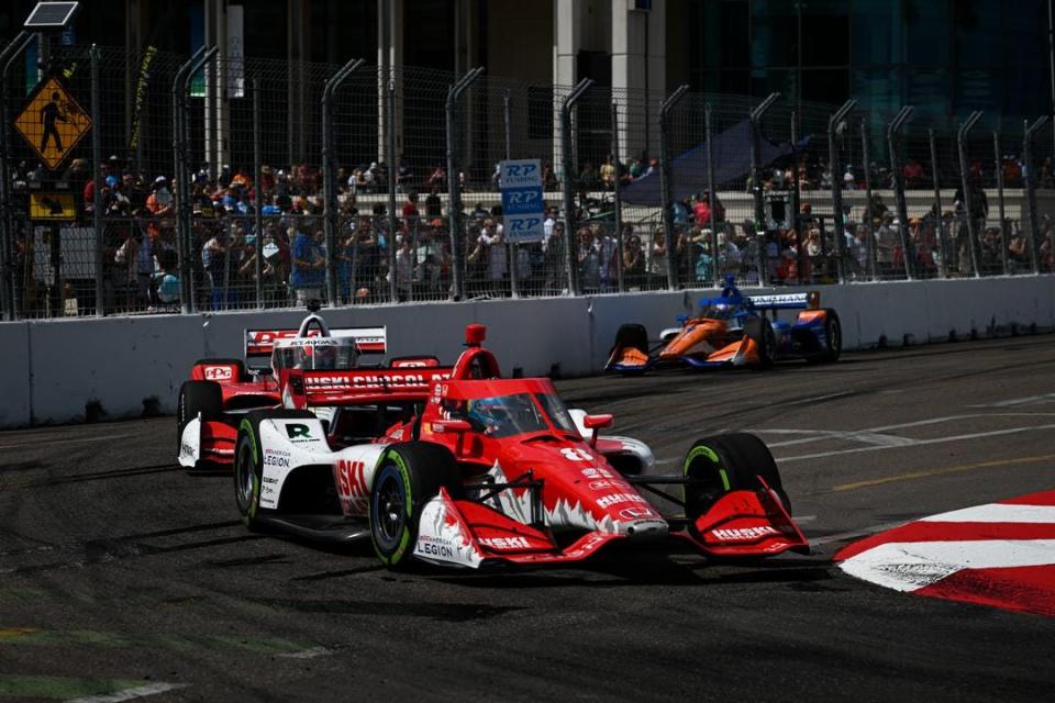 Marcus Ericsson grabbed the early points lead and his fourth career IndyCar victory Sunday on the streets of St. Pete.