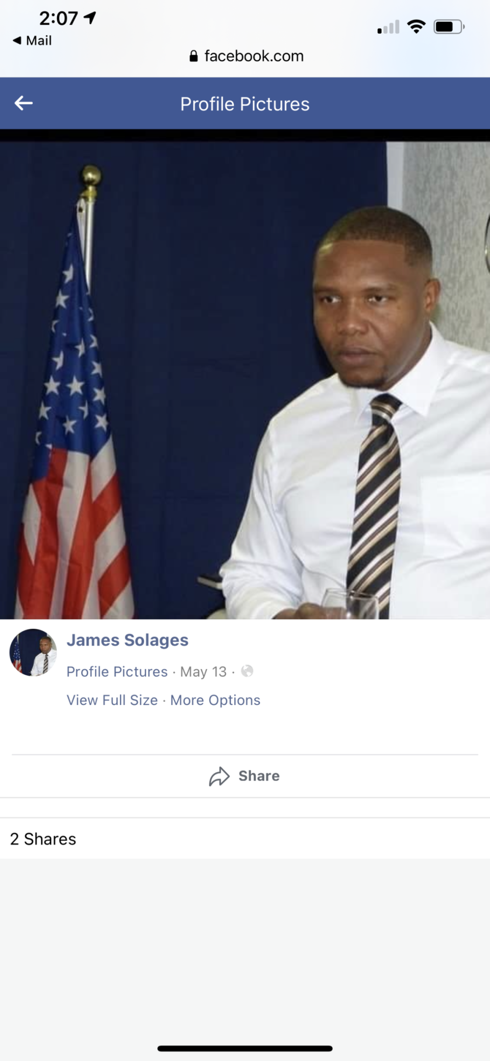 James Solages’ Facebook profile